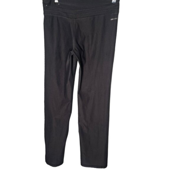 Nike Small Yoga Pants Black Wide Leg Compression Gym Athleisure Fit High Waisted - Picture 2 of 6